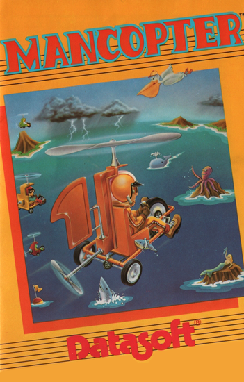 Mancopter box art for Commodore 64